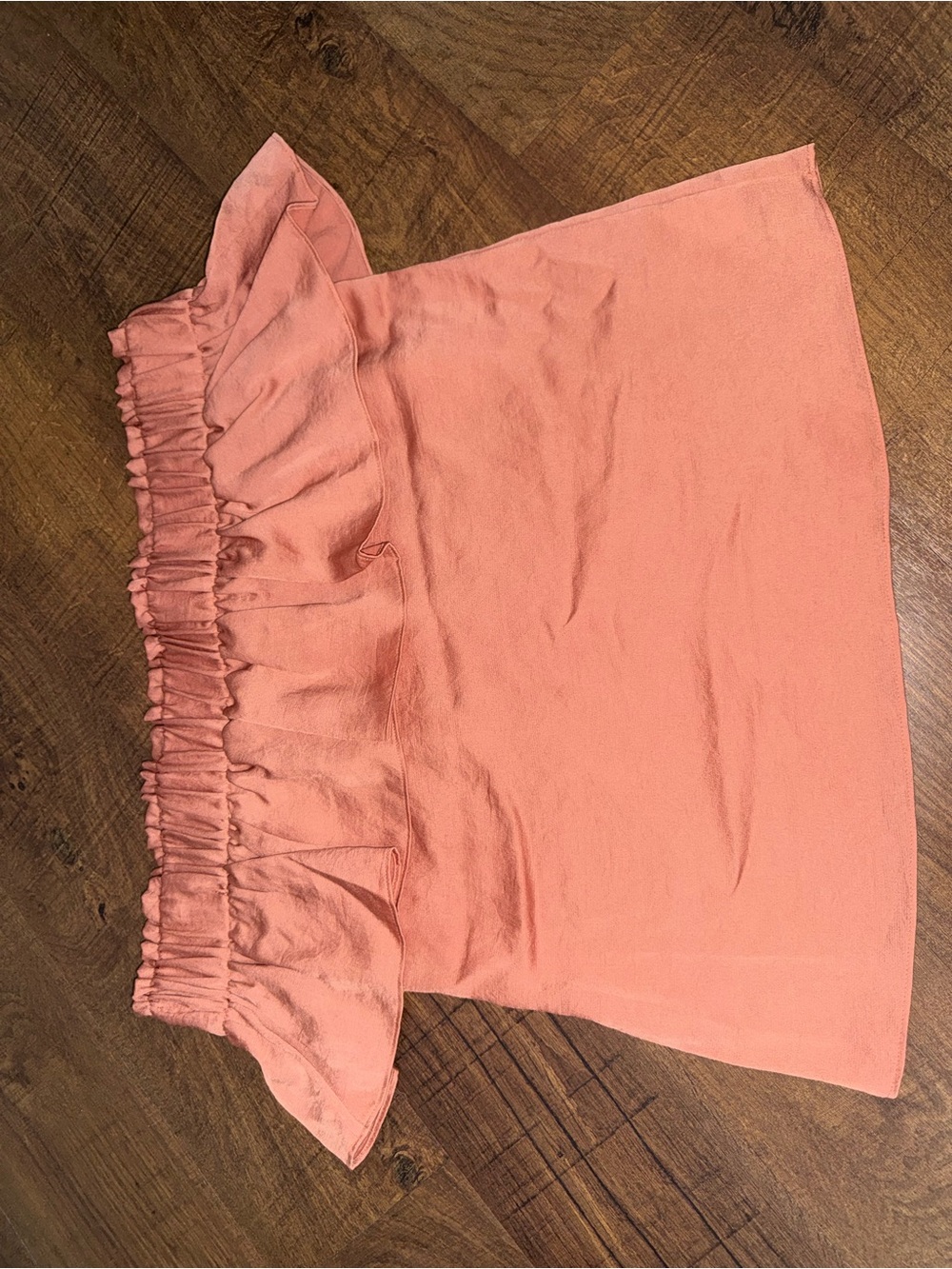 Express Coral Off-Shoulder Ruffle Top